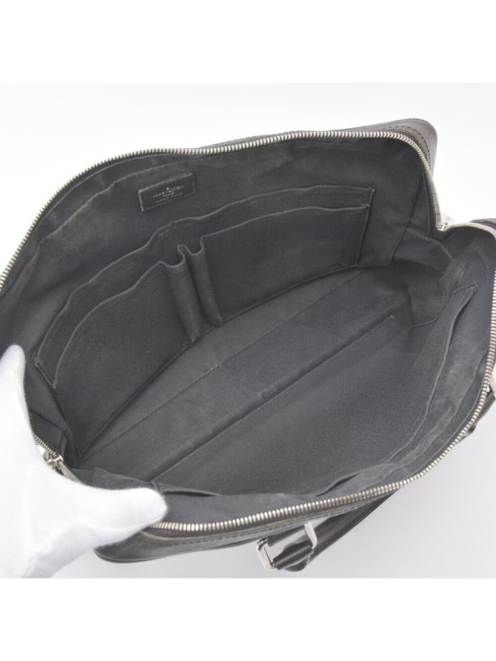 Louis Vuitton Porte Documents Briefcase PDB Taiga Leather Black - Picture 6 of 10